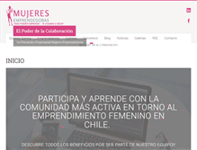 Tablet Screenshot of mujeresemprendedoras.cl